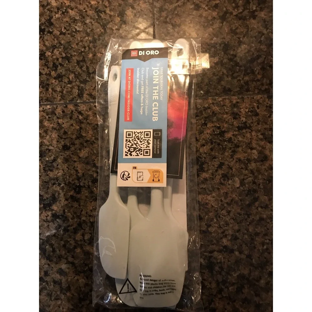 Silicone Spatula Set - Rubber Kitchen Spatulas for Baking, Cooking, & Mixing - 4